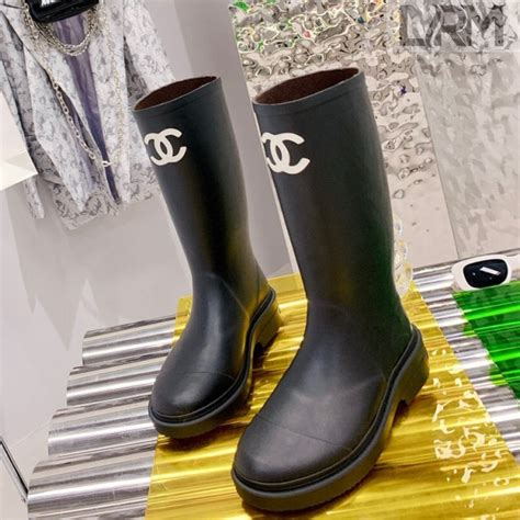 chanel rain boots 2021|Chanel high heel boots.